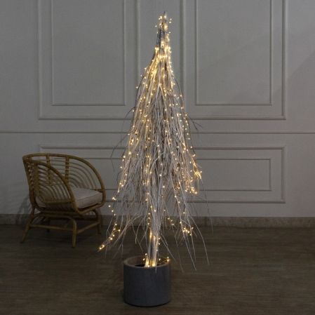 170/РН/СВ03т(Пр)(F) Ель в скандиновском стиле с гирляндой Роса h170см, белая 170/РН/СВ03т(Пр)(F) Ель в скандиновском стиле с гирляндой Роса h170см, белая