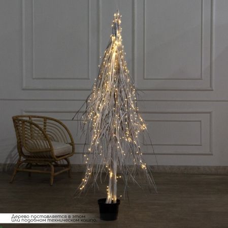 170/РН/СВ03т(Пр)(F) Ель в скандиновском стиле с гирляндой Роса h170см, белая 170/РН/СВ03т(Пр)(F) Ель в скандиновском стиле с гирляндой Роса h170см, белая