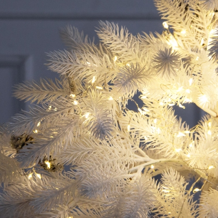 075/ВИТ/СВ03т/653(Пр)(F) Ель искусственная h75см в интерьерном кашпо и гирляндой Роса,белая 075/ВИТ/СВ03т/653(Пр)(F) Ель искусственная h75см в интерьерном кашпо и гирляндой Роса,белая