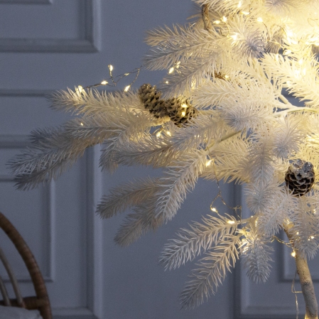 075/ВИТ/СВ03т/653(Пр)(F) Ель искусственная h75см в интерьерном кашпо и гирляндой Роса,белая 075/ВИТ/СВ03т/653(Пр)(F) Ель искусственная h75см в интерьерном кашпо и гирляндой Роса,белая