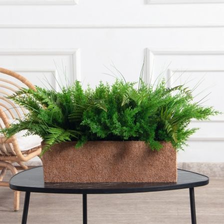 К569(з)(F) Композиция искусственная с папоротником и туей в кок.боксе 50х15хh15 К569(з)(F) Композиция искусственная с папоротником и туей в кок.боксе 50х15хh15