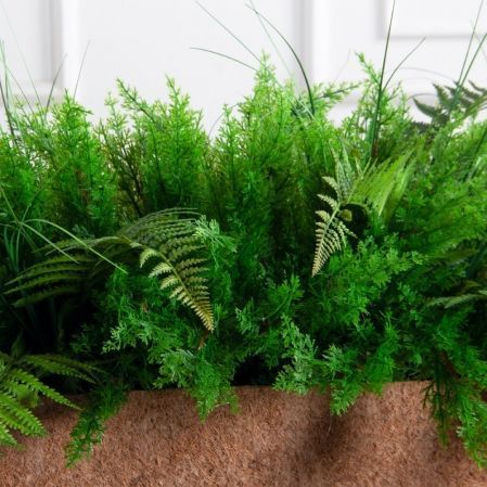 К569(з)(F) Композиция искусственная с папоротником и туей в кок.боксе 50х15хh15 К569(з)(F) Композиция искусственная с папоротником и туей в кок.боксе 50х15хh15