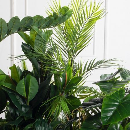 К563(Пр)(F) Композиция искусственная Зеленый микс в кокосовом боксе 98х25х25см К563(Пр)(F) Композиция искусственная Зеленый микс в кокосовом боксе 98х25х25см