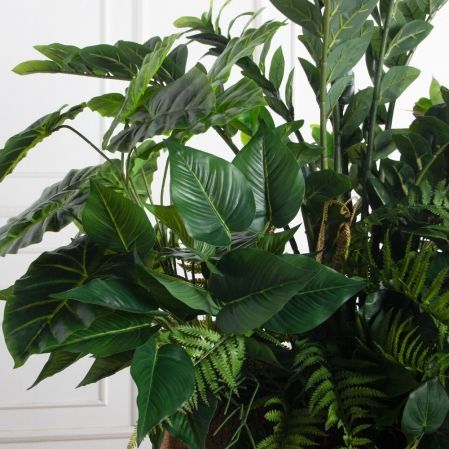 К563(Пр)(F) Композиция искусственная Зеленый микс в кокосовом боксе 98х25х25см К563(Пр)(F) Композиция искусственная Зеленый микс в кокосовом боксе 98х25х25см