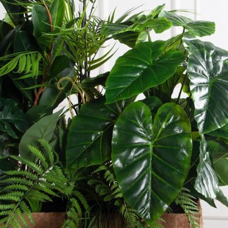 К563(Пр)(F) Композиция искусственная Зеленый микс в кокосовом боксе 98х25х25см К563(Пр)(F) Композиция искусственная Зеленый микс в кокосовом боксе 98х25х25см