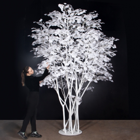 300/РН/176(з)(F) Гинкго искусственное h300см, d200см, белое