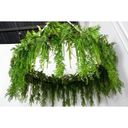 КЗ/40-11(з)(F) Композиция искусственная подвесная с калатеей d160см свес 60см КЗ/40-11(з)(F) Композиция искусственная подвесная с калатеей d160см свес 60см