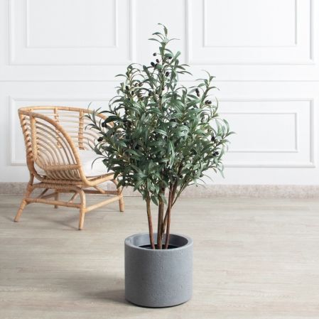 110/РН/465-1(з)(F) Оливковое дерево искусственное Нэйч с плодами h110см