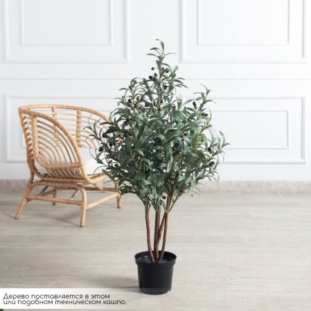 110/РН/465-1(з)(F) Оливковое дерево искусственное Нэйч с плодами h110см