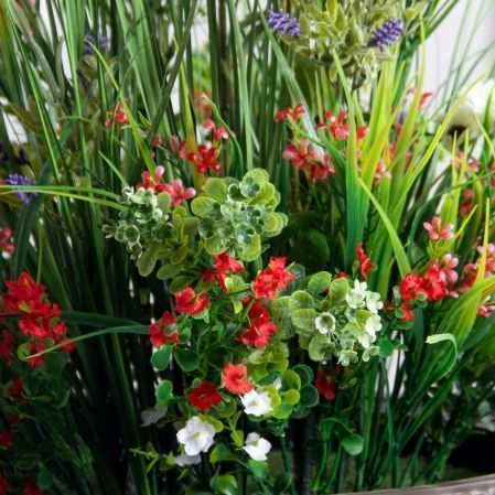 ЦС198(з)(F) Трава Осока искусственная с цветами h95см d40см ЦС198(з)(F) Трава Осока искусственная с цветами h95см d40см