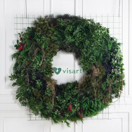 ФП26(Пр)(Fix)(F) Фитопанно искусственное хвойное на сетке d200см