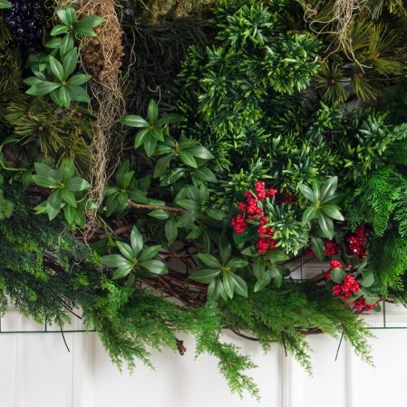 ФП26(Пр)(Fix)(F) Фитопанно искусственное хвойное на сетке d200см