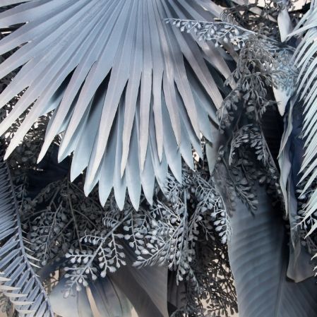 КЗ/54(з)(F) Композиция искусственная на сетке с ампельными растениями 90х40см, свес 60см