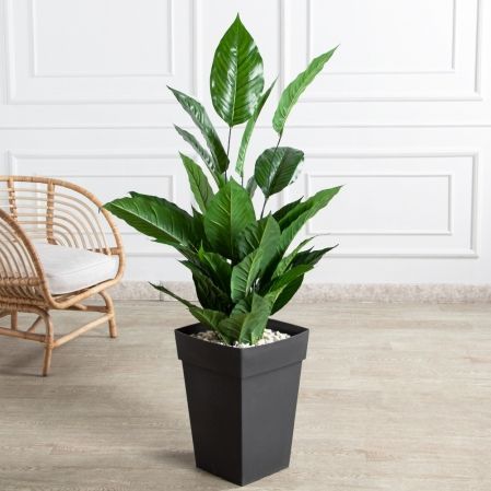 К270/4-1(з)(Пр)(F)(Sale)(F) Спатифиллум искусственный h120см (латекс) в интерьерном кашпо