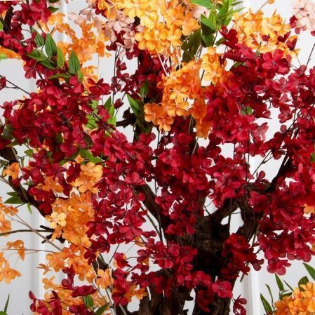 320/ОС/658/522(Пр)(F) Дерево искусственное интерьерное, пристенное h320см, красно-оранжевое