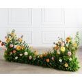 ВМ105-4(з)(F) Композиция искусственная цветы и трава на вставке 115х15хh10см