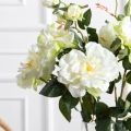 7141А/9122-0348/23(F) Гардения искусственная h72см 2головы 1бутон,белая
