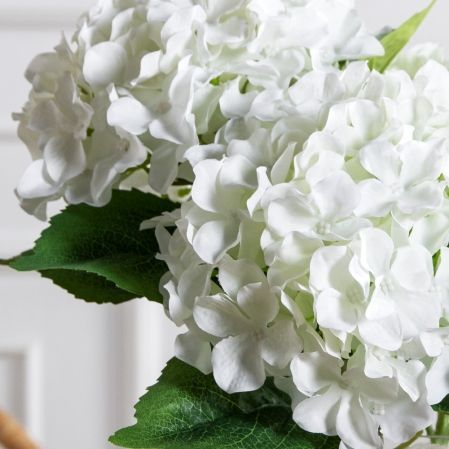 7141А/0108-0358/23(F) Гортензия искусственная h50см(голова 12см d18см) белая