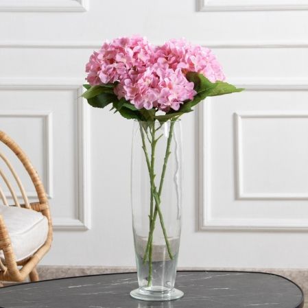 7141А/0108-0358/1(F) Гортензия искусственная h50см(голова 12см d18см) розовая