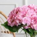 7141А/0108-0358/1(F) Гортензия искусственная h50см(голова 12см d18см) розовая