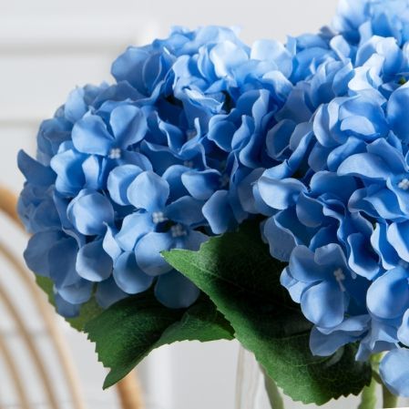7141А/0108-0358/10(F) Гортензия искусственная h50см(голова 12см d18см) голубая