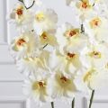 7141А/0287-0343/23(F) Орхидея искусственная h95см 9голов(латекс) белая
