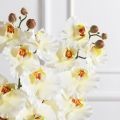 7141А/0287-0343/23(F) Орхидея искусственная h95см 9голов(латекс) белая