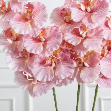 7141А/0287-0343/1(F) Орхидея искусственная h95см 9голов(латекс) розовая