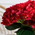 7141А/0108-0359/2(F) Гортензия искусственная h46см(голова 13см d16см) красная