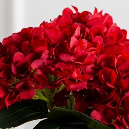 7141А/0108-0359/2(F) Гортензия искусственная h46см(голова 13см d16см) красная