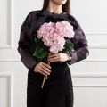 7141А/0108-0359/1(F) Гортензия искусственная h46см(голова 13см d16см) розовая