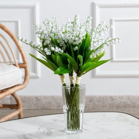 7142А/9122-0347(F) Букет ландышей h36см из 8штук