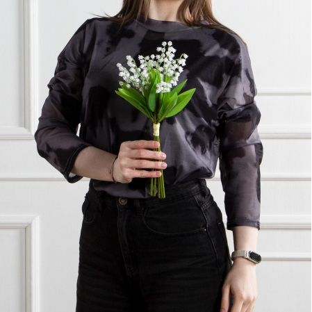 7142А/9122-0347(F) Букет ландышей h36см из 8штук