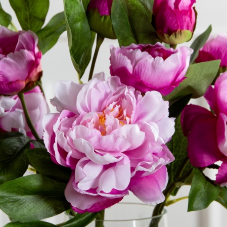 7141А/9122-0349/8(F) Пион искусственный h67см 1голова 2бутона,сиреневый