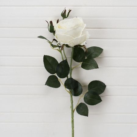 401/0010-23L Роза пионовидная искусственная h-75см белая (1г+2б)