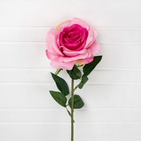 7141/0045-1/(Sale)1 Роза искусственная 1 голова h58см , розовая