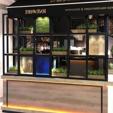 Б004-2/1 Самшит искусственный h15см в кокосовом боксе40х8х7см