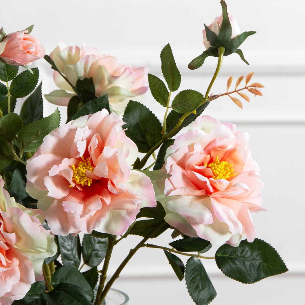 7141А/9122-0348/20(F) Гардения искусственная h72см 2головы 1бутон,бело-розовая_3