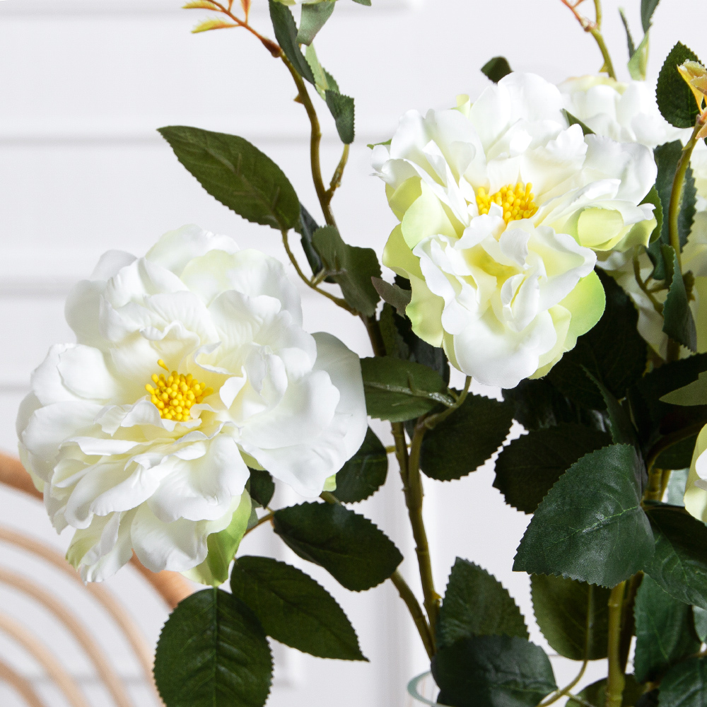 7141А/9122-0348/23(F) Гардения искусственная h72см 2головы 1бутон,белая_4