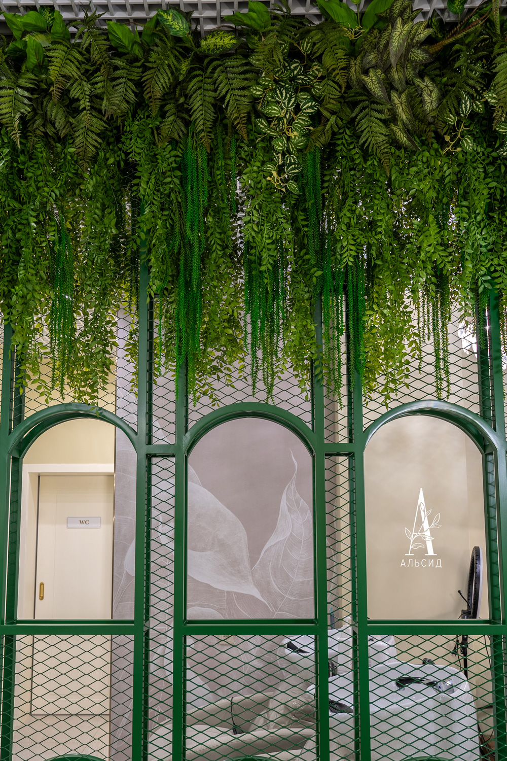 Л129(Пр)(F) Лиана искусственная с ампельными растениями L100см_5