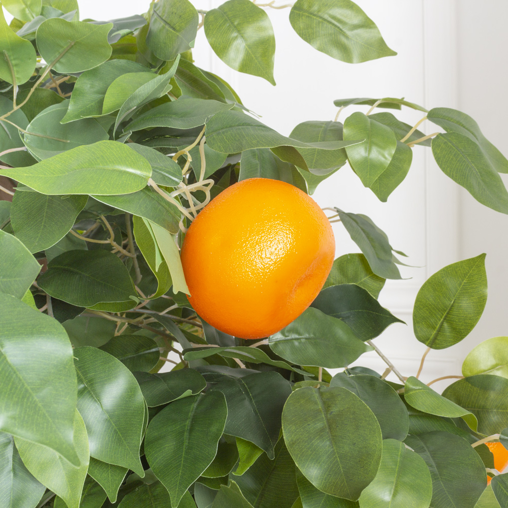 БП150/2К/42-5(з)(Пр)(F) Бонсай искусственный Мандарин с плодами h150см в кашпо_3