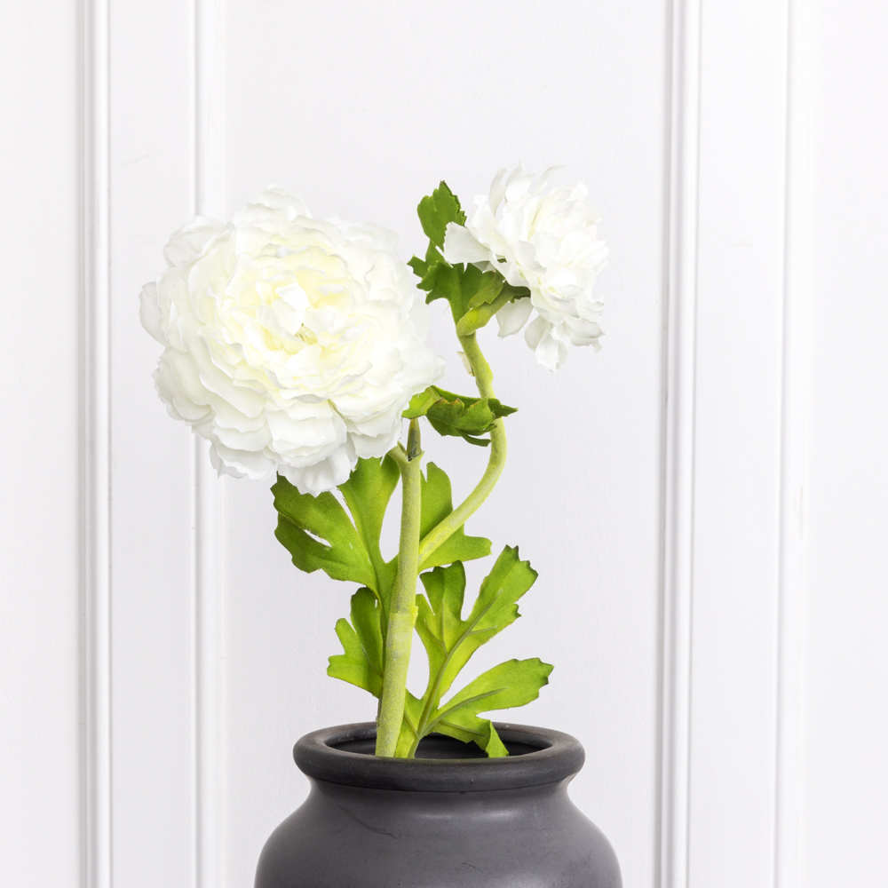7141А/9120-07/23Р Ранункулюс искусственный 1 голова d9см, 1 бутон, h59см, белый_1