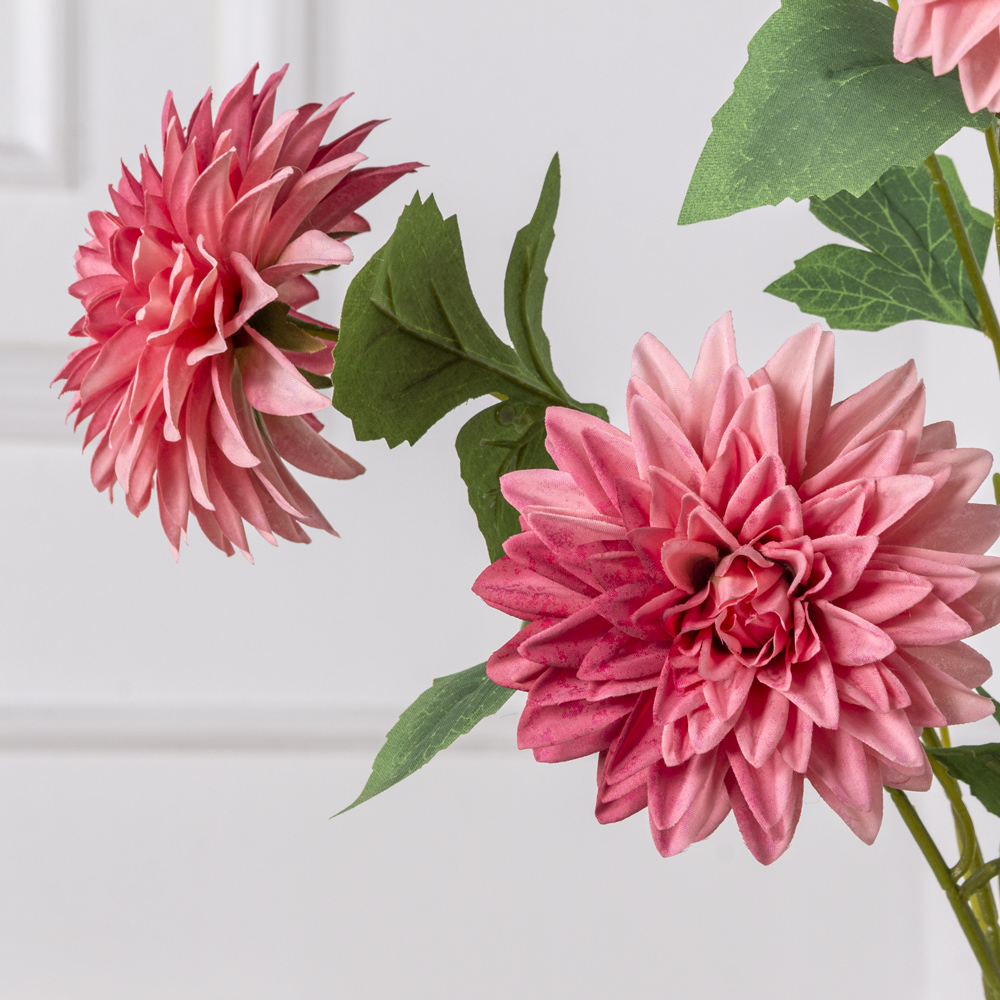 7141А/9120-24/1Р Георгин искусственный 1 голова, 1 бутон, h65см, розовый_2