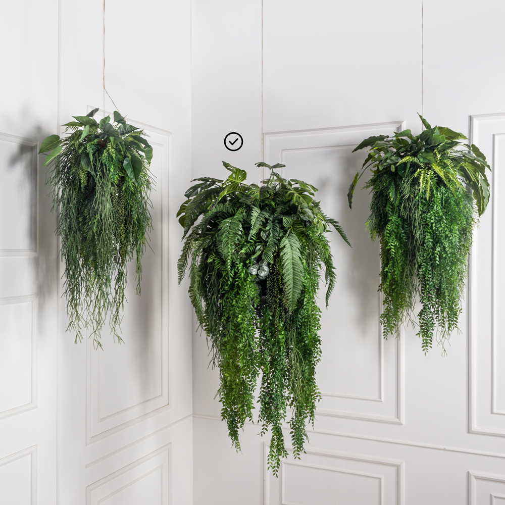 ККД45/310(Пр)(F) Кокедама искусственная зеленый микс d45см_3