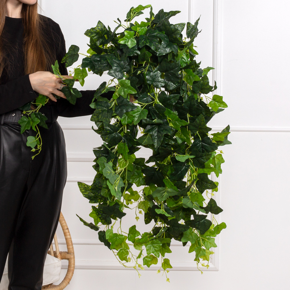 КС74 Хедера искусственная ампельная в кашпо_2