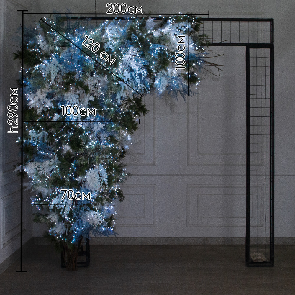 ДЛ187/СВ03х(Пр)(Fix)(F)Декор вход.группы h290см н/прутьях, прист.с гирляндой 