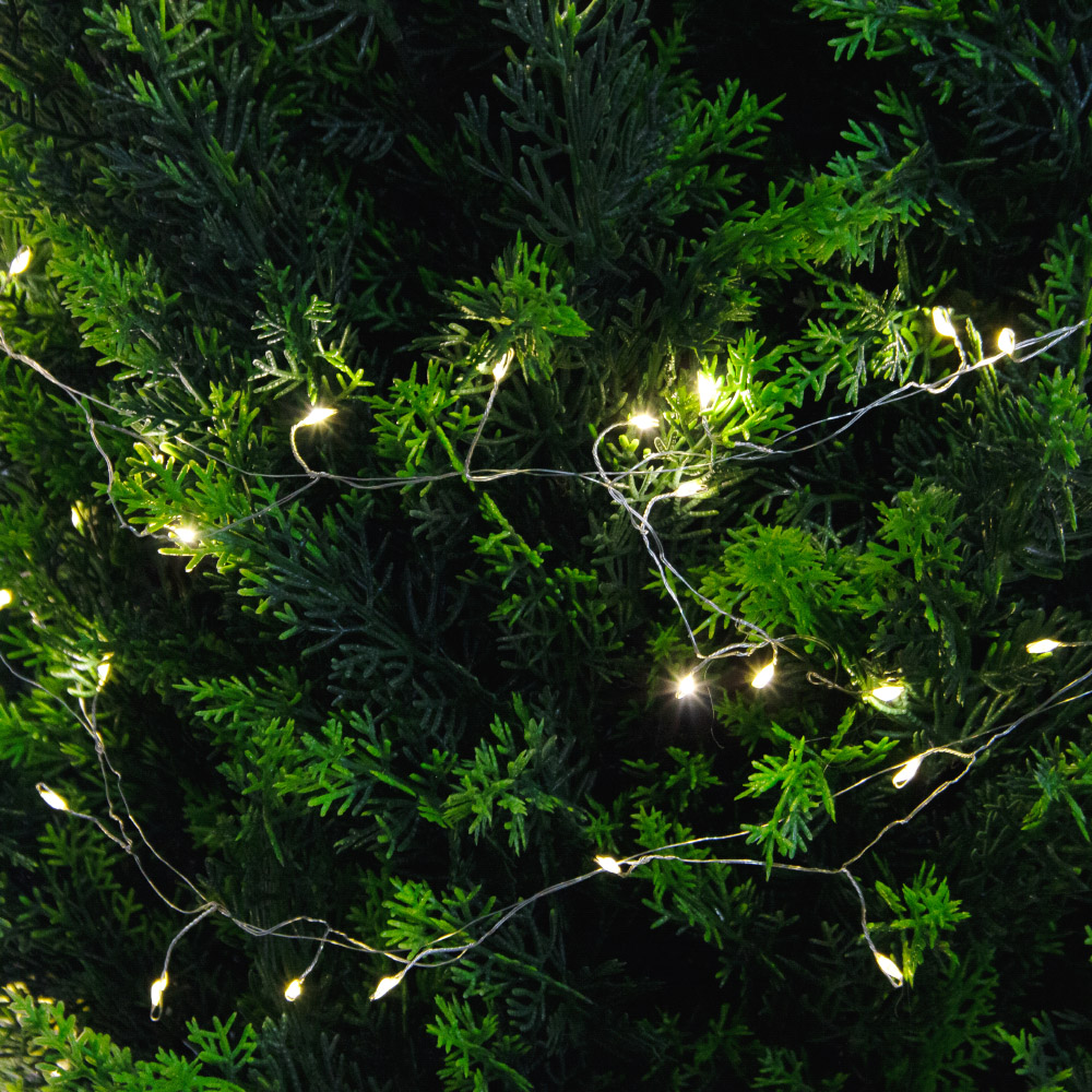 Т120/СВ03т/1460(Пр)(F) Туя искусственная конус  h120см с гирляндой Роса_5