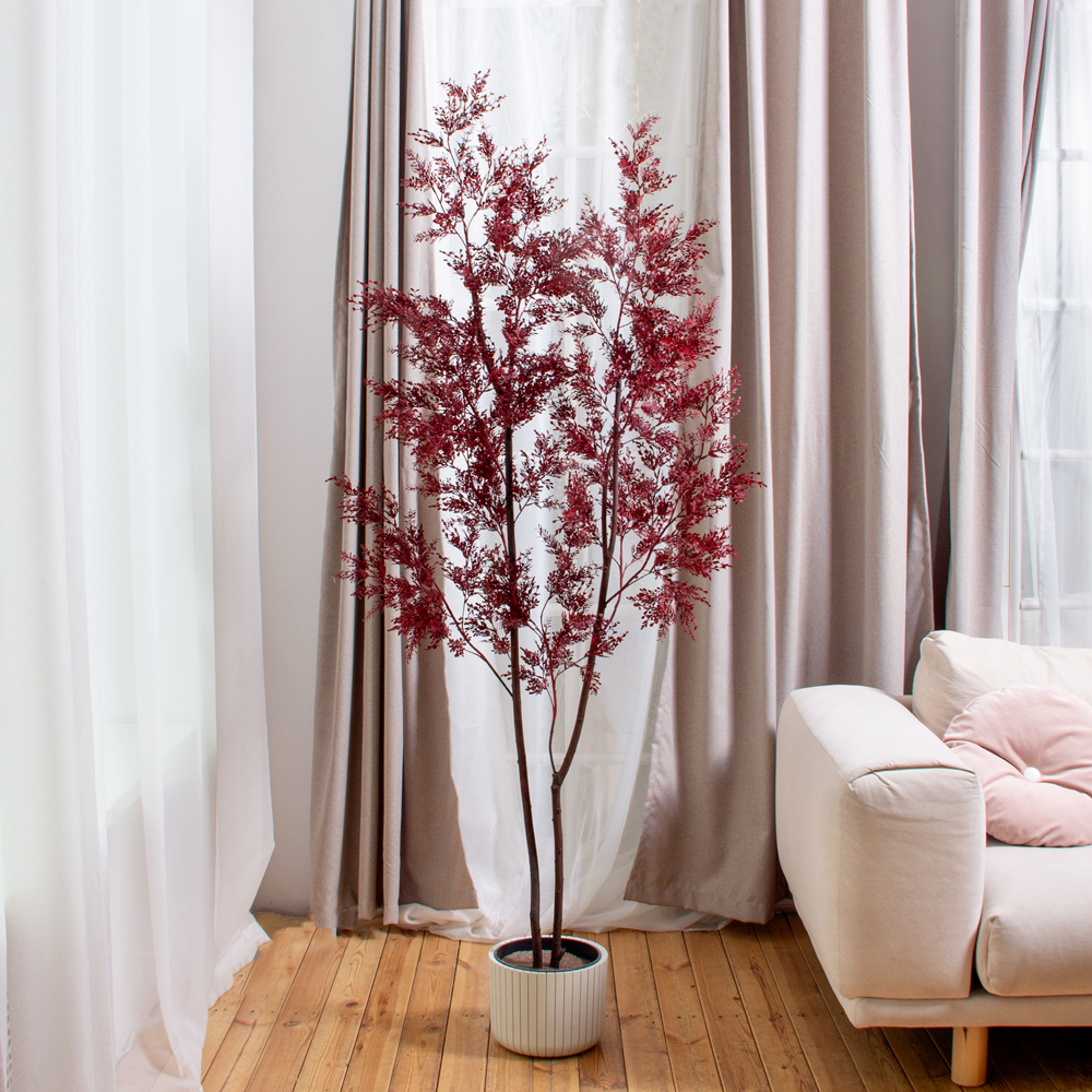 200/РН/ОК/536(Пр)(F) Дерево искусственное интерьерное h200см, бордовое_7