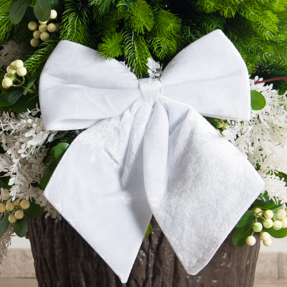 120/289-2(Пр)(Fix)(F) Ель искусственная h120см с белым декором на основании_5