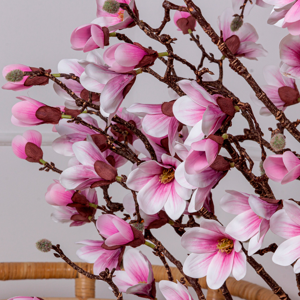 180/РН/193-1 Магнолия искусственная цветущая без листвы h180см, розовая_2